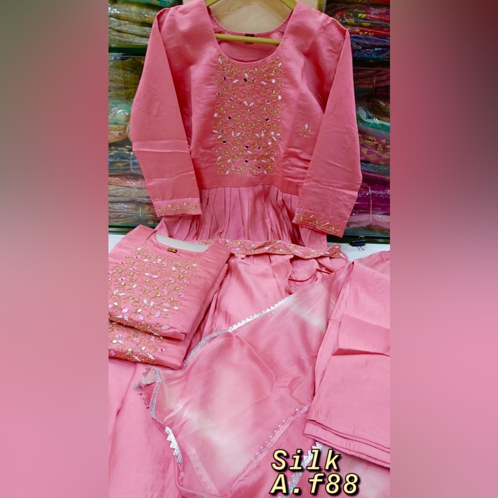 Handwork Salwar Kurta naira cut Kameez 3 piece set